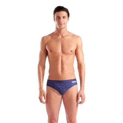 Brief Arena Snakeskin Para Hombre Azul Marino