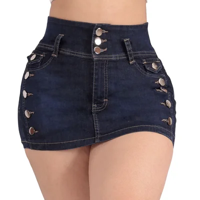 Short Falda Mezclilla Levanta Pompa Sea Brazil Mujer