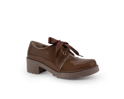 Mocasin Color Cafe Liston Material Charol