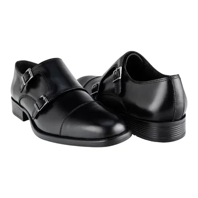Zapato Monk Strap Para Hombre Gino Cherruti 08320 Negro