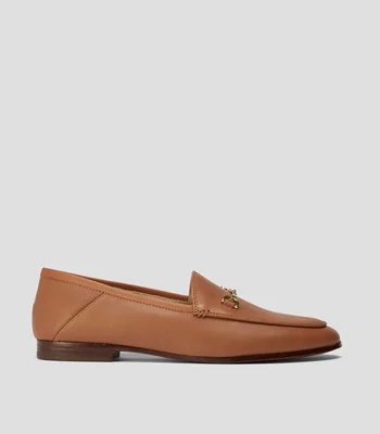 Mocasines en piel con herrajes Mujer