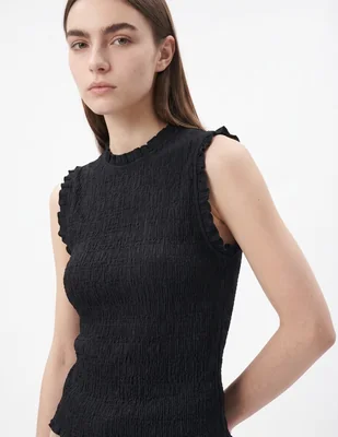 Top cuello redondo