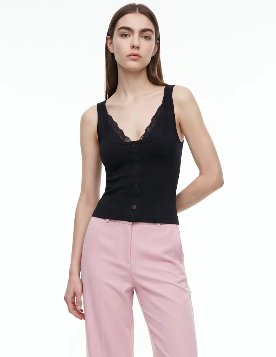 Top cuello redondo