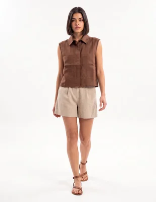 Blusa sin manga para mujer