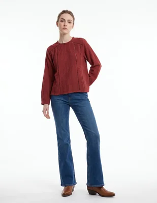 Blusa manga larga para mujer