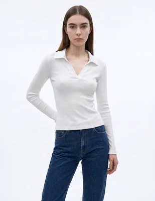 Playera tipo polo para mujer