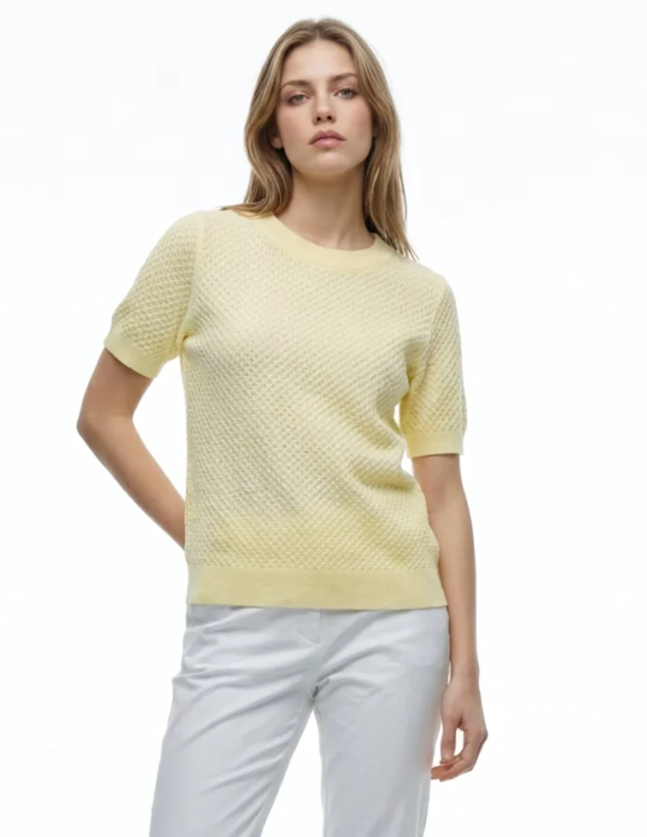 Playera manga corta cuello redondo para mujer