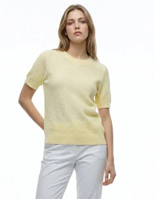 Playera manga corta cuello redondo para mujer