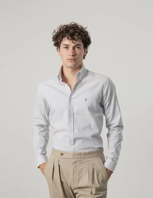 Camisa casual manga larga para hombre