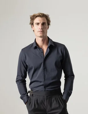 Camisa casual manga larga para hombre