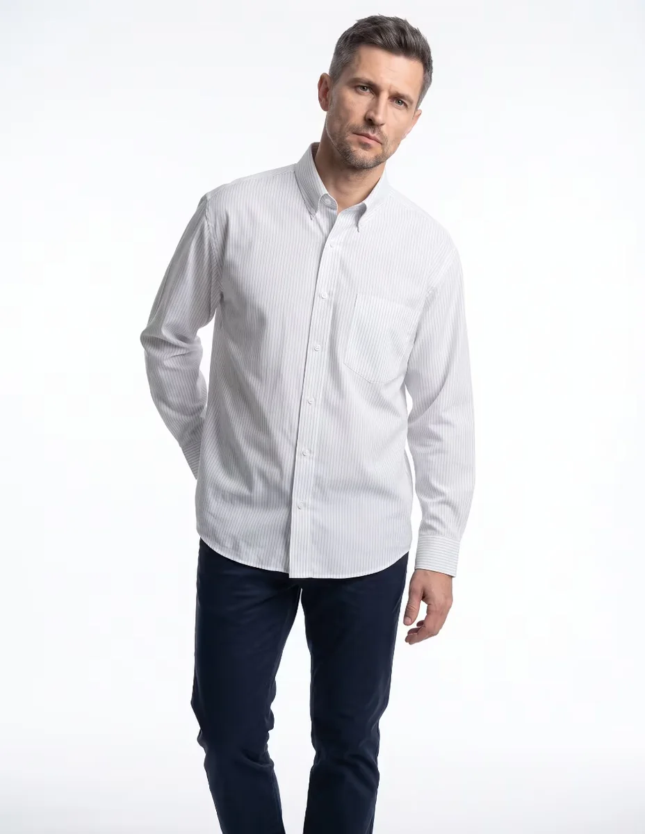 Camisa casual manga larga para hombre