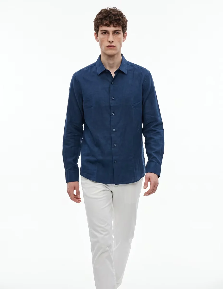 Camisa casual manga larga para hombre