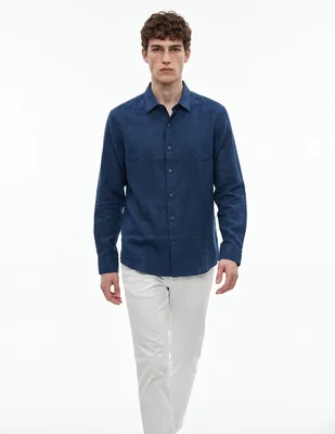 Camisa casual manga larga para hombre