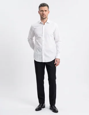 Camisa de vestir de algodón manga larga para hombre