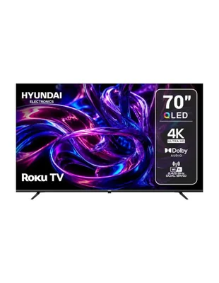 Pantalla 70 pulgadas Hyundai QLED UHD 4K HYLED7008QR con Roku TV