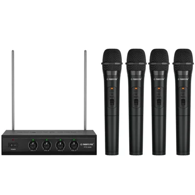 Micrófono Phenyx Pro PTV-2000-4H 4 canales VHF inalámbrico
