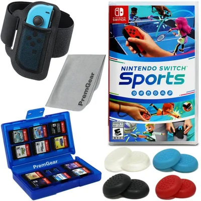 Paquete PremGear Switch Sports + Correa para Pierna + Empuñaduras + Estuche