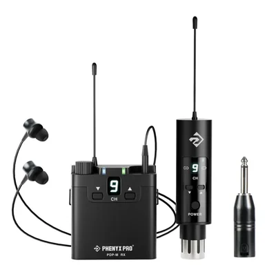 Phenyx Pro PDP-M Monitor Inalámbrico UHF In-Ear 16 frecuencias 60 m