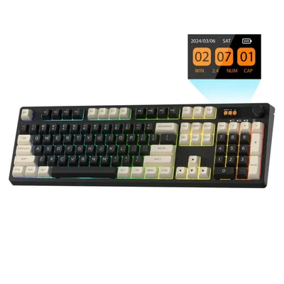 Teclado mecánico inalámbrico LTC Nimbleback NB1041 PRO RGB de 104 teclas