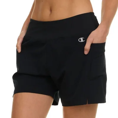 Shorts de baño Champion para mujer negros 13 cm con bolsillos