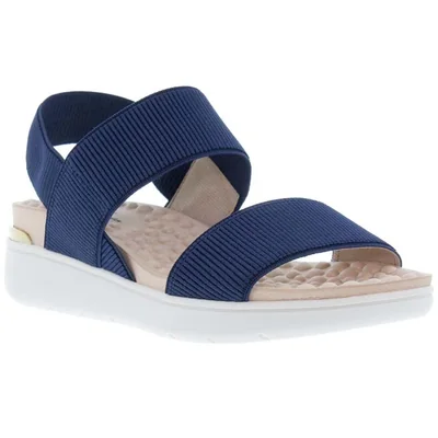 Sandalia con Ajuste Elastico para Mujer, Color Azul Modare