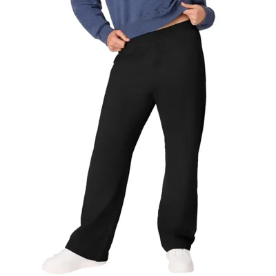 Pantalones Hanes EcoSmart Fleece Pierna Abierta Ébano Mediano