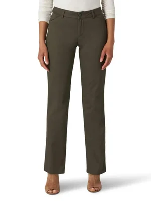 Pantalones Lee Corte Recto Ajuste Relajado Talla 6 Oliva Frontier