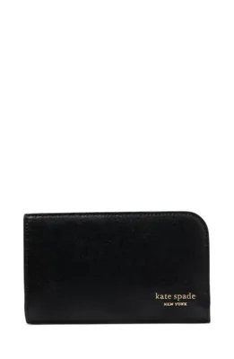 Cartera Kate Spade New York Devin mediana plegable de cuero Saffiano negro