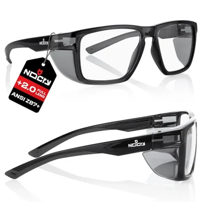 Gafas de Seguridad NoCry ANSI Z87.1 con Lentes de Lectura 2.0 y Anti-empañante
