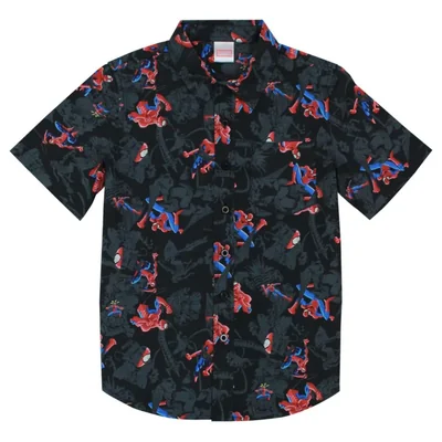Camisa Marvel Spiderman Hawaiana de Surf Tejida