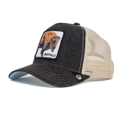 Gorra de camionero Goorin Bros The Farm a cuadros y lana unisex negra