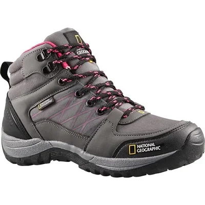 National Geographic Adventure Bota de Senderismo para Mujer NATIONAL 6080 LONA GRIS/FIUSHA 22/27