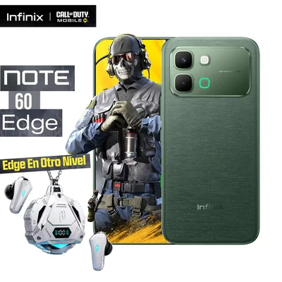 Celular Gamer Infinix Note 60 Edge 256gb 16ram Verde Edición Call Of Dutty Con Audífonos Gaming