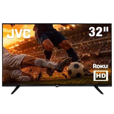 Smart TV JVC 32 pulgadas  HD LED  Roku TV  Dolby Audio  WiFi  3 HDMI 1 USB AV  Netflix YouTube Prime Video  Modelo SI32R_05