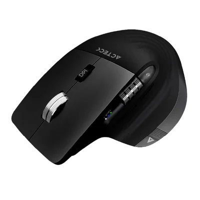 Mouse Ergonómico Acteck Virtuos Pro Mi780 3000dpi Inalámbrico 8 Botones color Negro Ac-936187