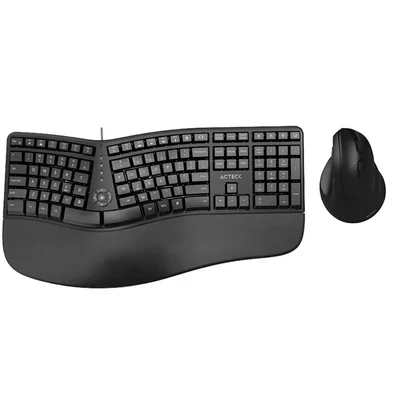 Teclado con Mouse Acteck Inalámbrico color Negro 2 Piezas