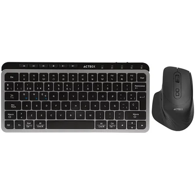 Teclado y Mouse Acteck Creator Krea Mk750 Inalambrico Usb 2.4ghz + Bt 5.0 2000dpi Negro