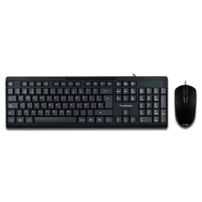 Kit de Teclado y Mouse Alámbrico Acteck Kt30 Ac928984 color Negro