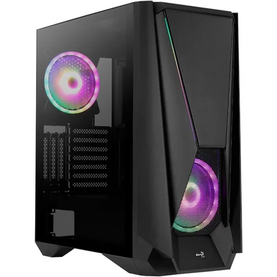 Gabinete Gamer Aerocool Visor 2 Fan Argb Controladora Cristal Templado Eatx