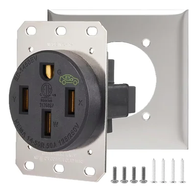 Toma De Corriente Suplevel Nema 14-50 Para Vehículos Eléctricos 50 A 125/250 V Negro - Venta Internacional.
