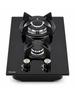 Parrilla De Gas Maxims Negro 5 Quemadores Cristal 90 Cm