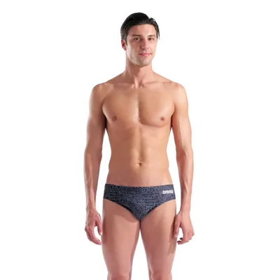 Brief Arena Snakeskin Para Hombre Negro