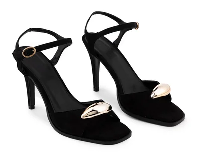 Sandalias de Tacón Strona con Gamuza para Mujer