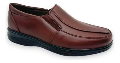Zapato Mocasín para Pie Diabético R Cómodos 806 Café de Piel de Borrego para Caballero
