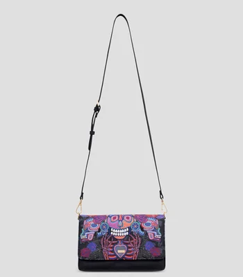 Bolsa Crossbody con estampado Día de Muertos Catrina Mujer
