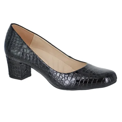 Zapatilla con Croco Color Negro Joyce