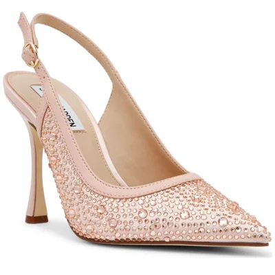 Zapatilla Slingback Steve Madden Rosa con Aplicación de Pedrería para Mujer