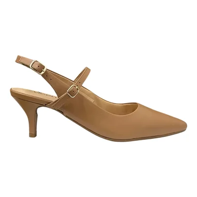 Zapatilla Tacones Puntales De Piel Vicenza Tacón Bajo