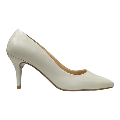 Zapatilla de Piel Vicenza tacones beige puntal