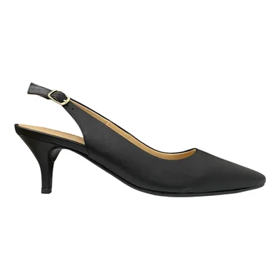 Tacones negros puntales Vicenza de piel